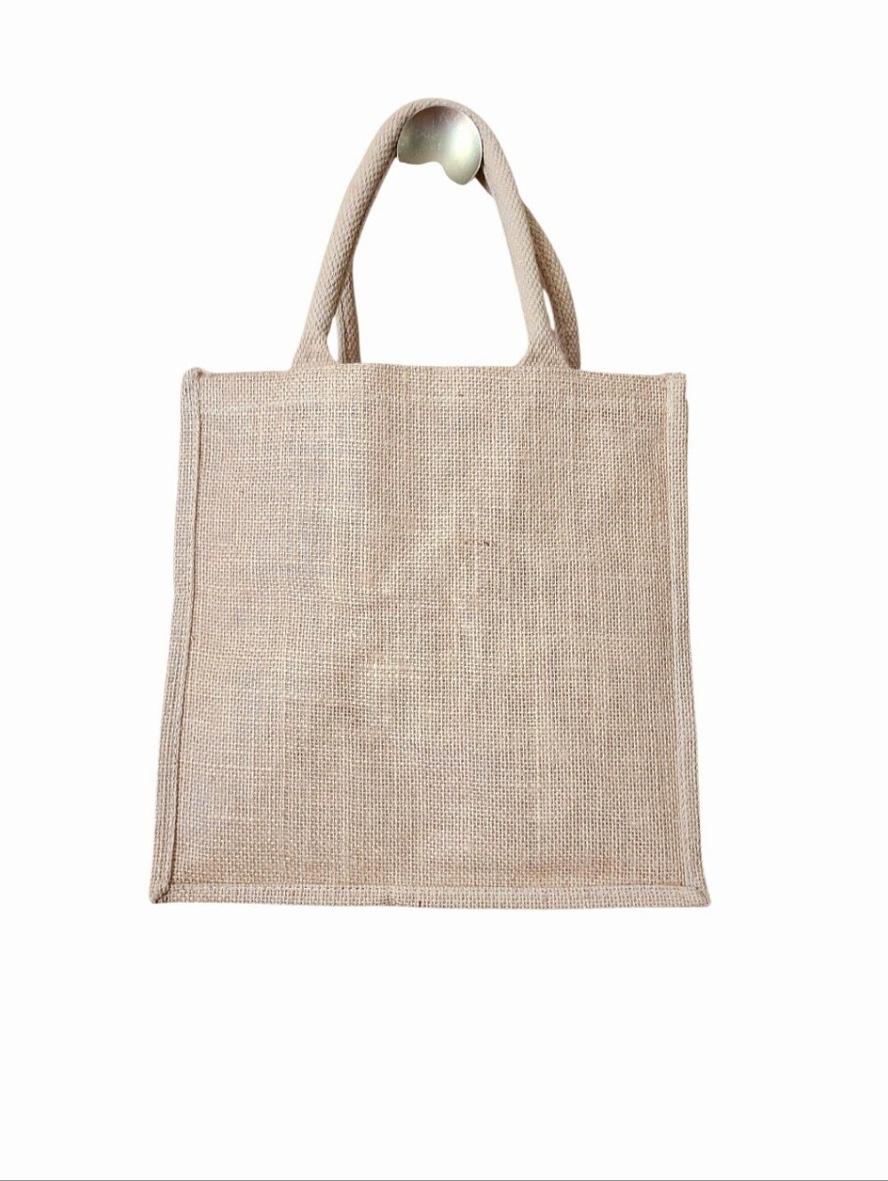 NWOT Natural Burlap Jute Tote Bag 11.5" x 11.75"